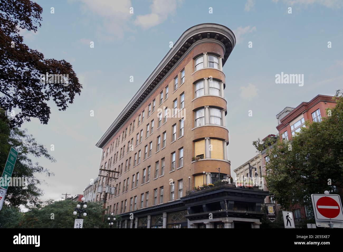 Vancouver. Kanada. Maple Tree Square in Gastown ist einer der historischen Orte in Vancouver. August 2019. Stockfoto