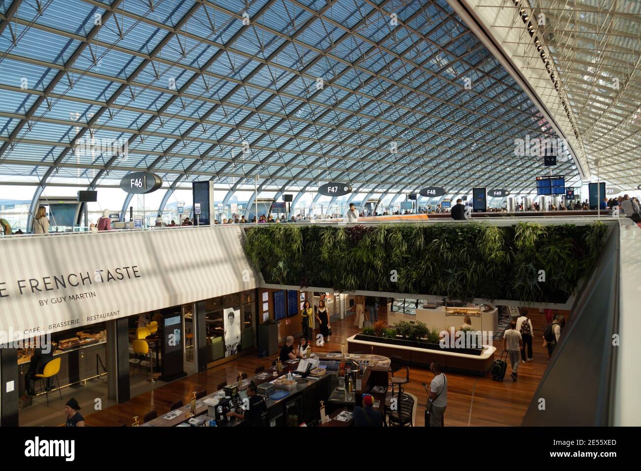 Frankreich. Paris Charles de Gaulle Flughafen auch bekannt als Roissy Airport, ist der größte internationale Flughafen in Frankreich und einer der verkehrsreichsten Flughäfen i Stockfoto