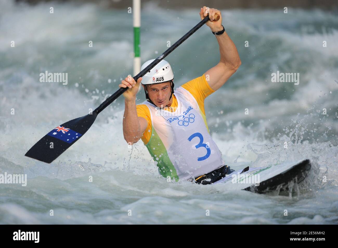 Robin Bel aus Australien nimmt am 12. August 2008 am Kanufahren-Kanusport-Parkin Peking, China, am 4. Tag der Olympischen Spiele in Shunyi Teil. Foto von Gouhier-Hahn-Nebinger/Cameleon/ABACAPRESS.COM Stockfoto