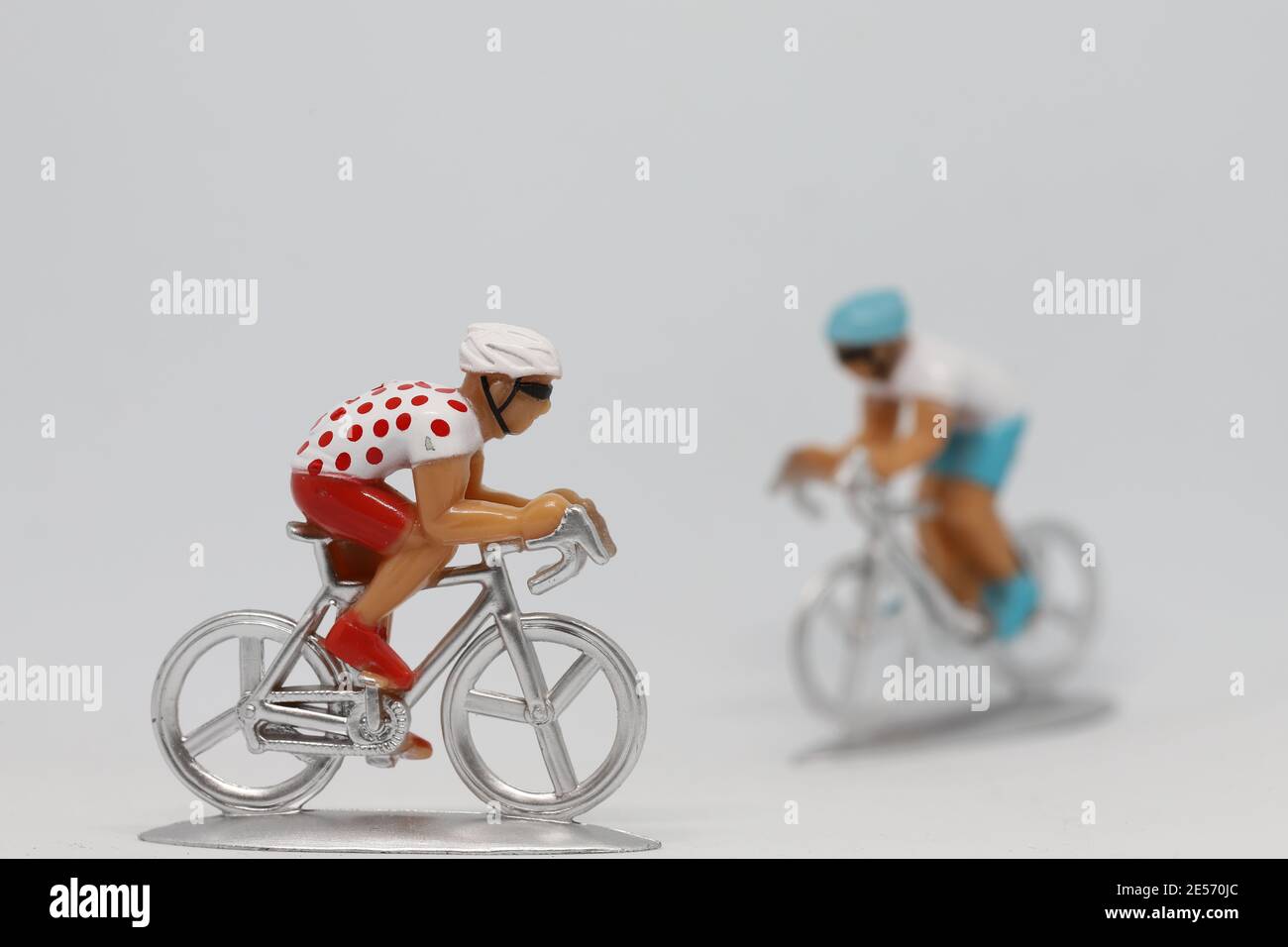Miniatur-Modell Radfahrer Rennen Stockfotografie - Alamy