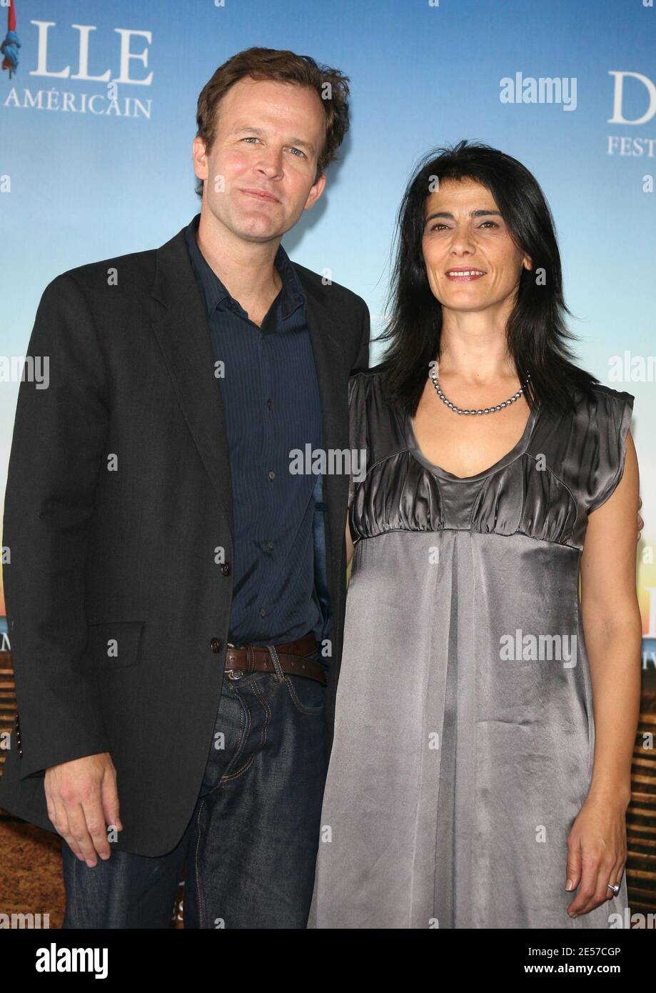 Regisseur Tom McCarthy und Schauspielerin Hiam Abbass posieren während der Fotoschau für "The Visitor" im Rahmen des 34. Amerikanischen Filmfestivals am 12. September 2008 in Deauville, Frankreich. Foto von Denis Guignebourg/ABACAPRESS.COM Stockfoto