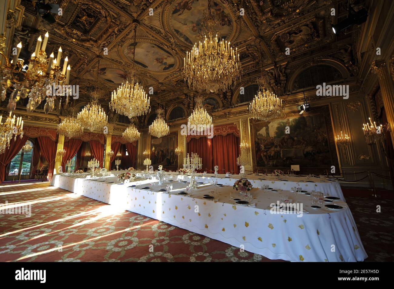 Atmosphäre im Elysee Palace während der 'Les Journees du Patrimoine' in Paris, Frankreich am 20. September 2008. Foto von Christophe Guibbaud/ABACAPRESS.COM Stockfoto