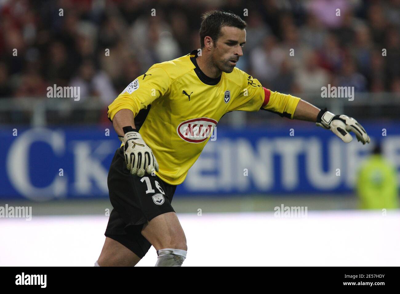 Bordeaux' Torwart Ulrich Rame während des französischen Fußballspiels der Ersten Liga, Grenoble Football 38 gegen Girondins de Bordeaux in Grenoble, Frankreich am 20. September 2008. Bordeaux gewann 1:0. Foto von Sylvain Frappat/Cameleon/ABACAPRESS.COM Stockfoto