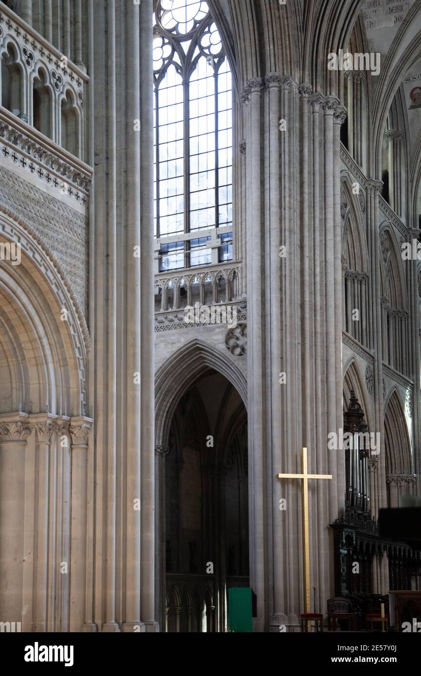 Kathedrale von Rouen Frankreich 9.25.2019 hohe gotische Kirche aus dem 13. Jahrhundert In der Normandie Stockfoto