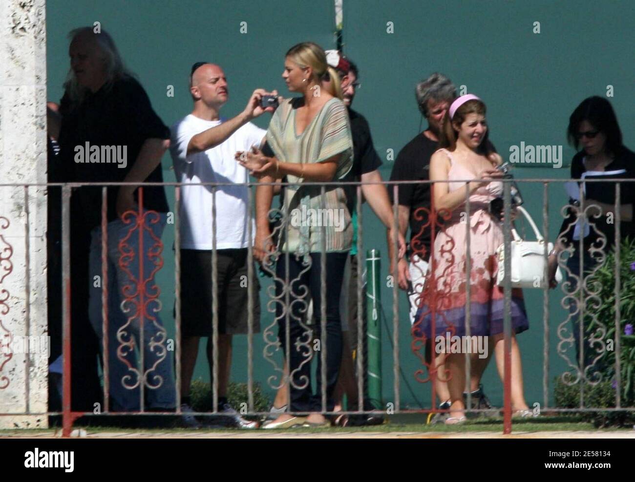 Exklusiv!! Maria Sharapova flms eine Anzeige für Canon Taschenkameras mit dem gefeierten kommerziellen Regisseur Joe Pytka in einem bayfornt Herrenhaus in Miami Beach, FL, 4/3/07. [[Tag mab]] Stockfoto