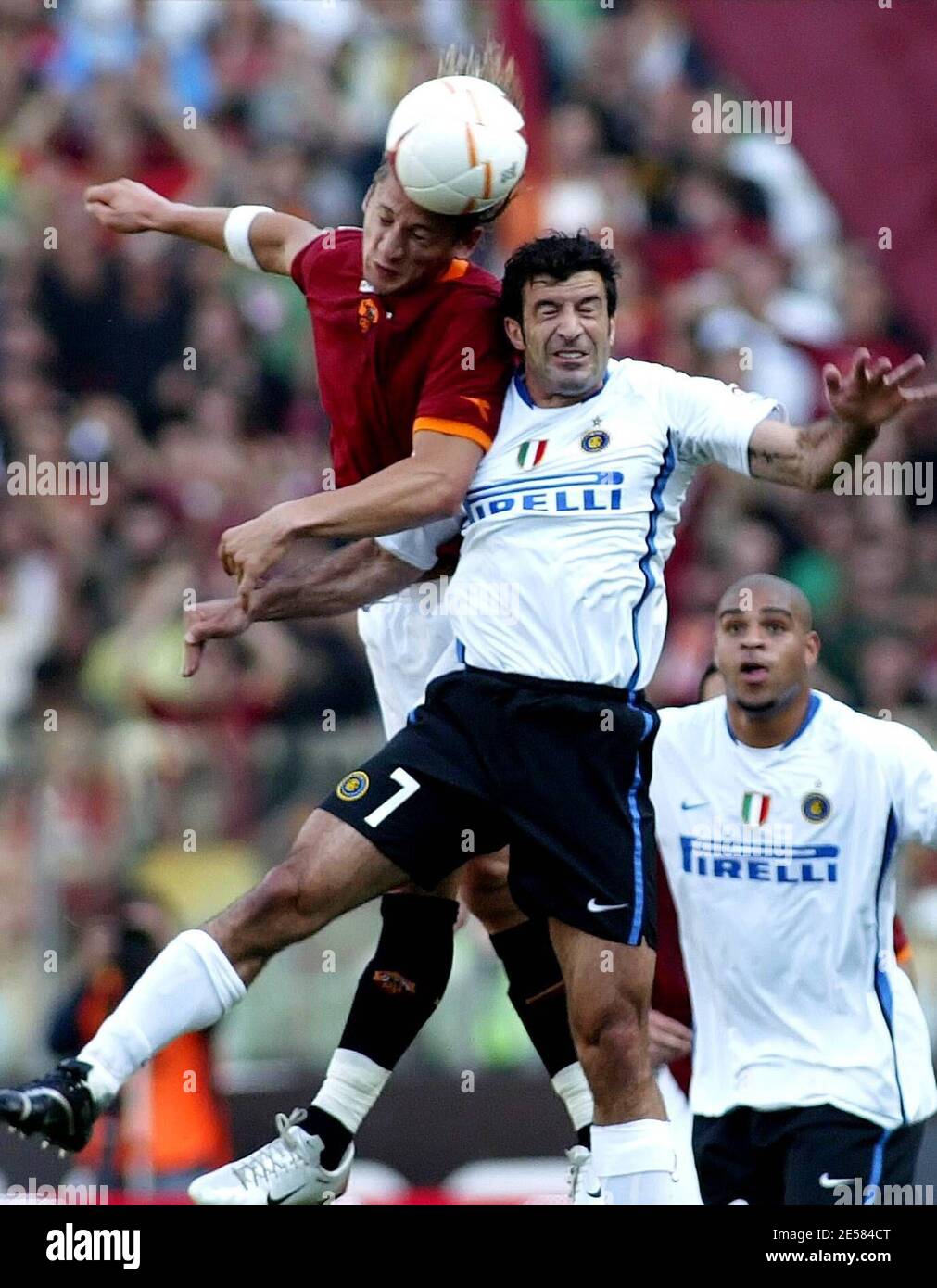 Italienischer Pokal ALS Roma gegen Inter Mailand im Olympiastadion in Rom. Rom gewann: ALS Roma 6 Inter Mailand 2. Rom, Italien. 2007. [[cal]] Stockfoto