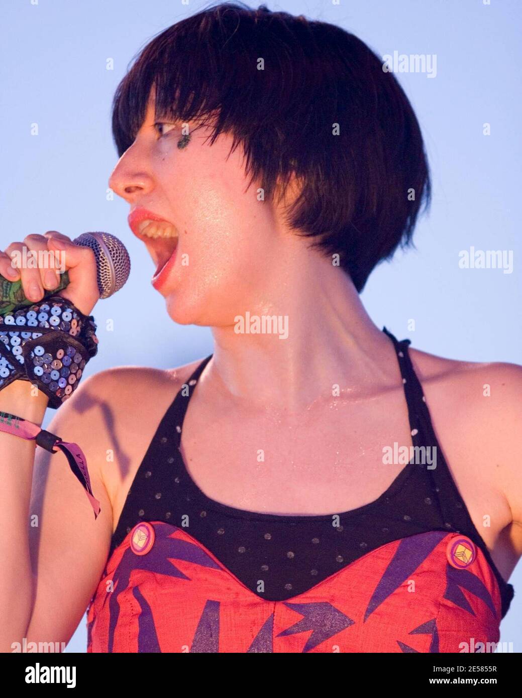 Die Yeah Yeah Yeahs tritt 2006 beim Cochella Musikfestival auf. [[laj]] Stockfoto