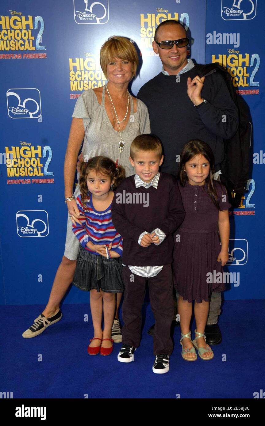 Schauspielerin Patsy Palmer und Familie das 'High School Musical 2' Europapremiere in der O2 Arena. London, Großbritannien. 07. [[Karte]] Stockfoto