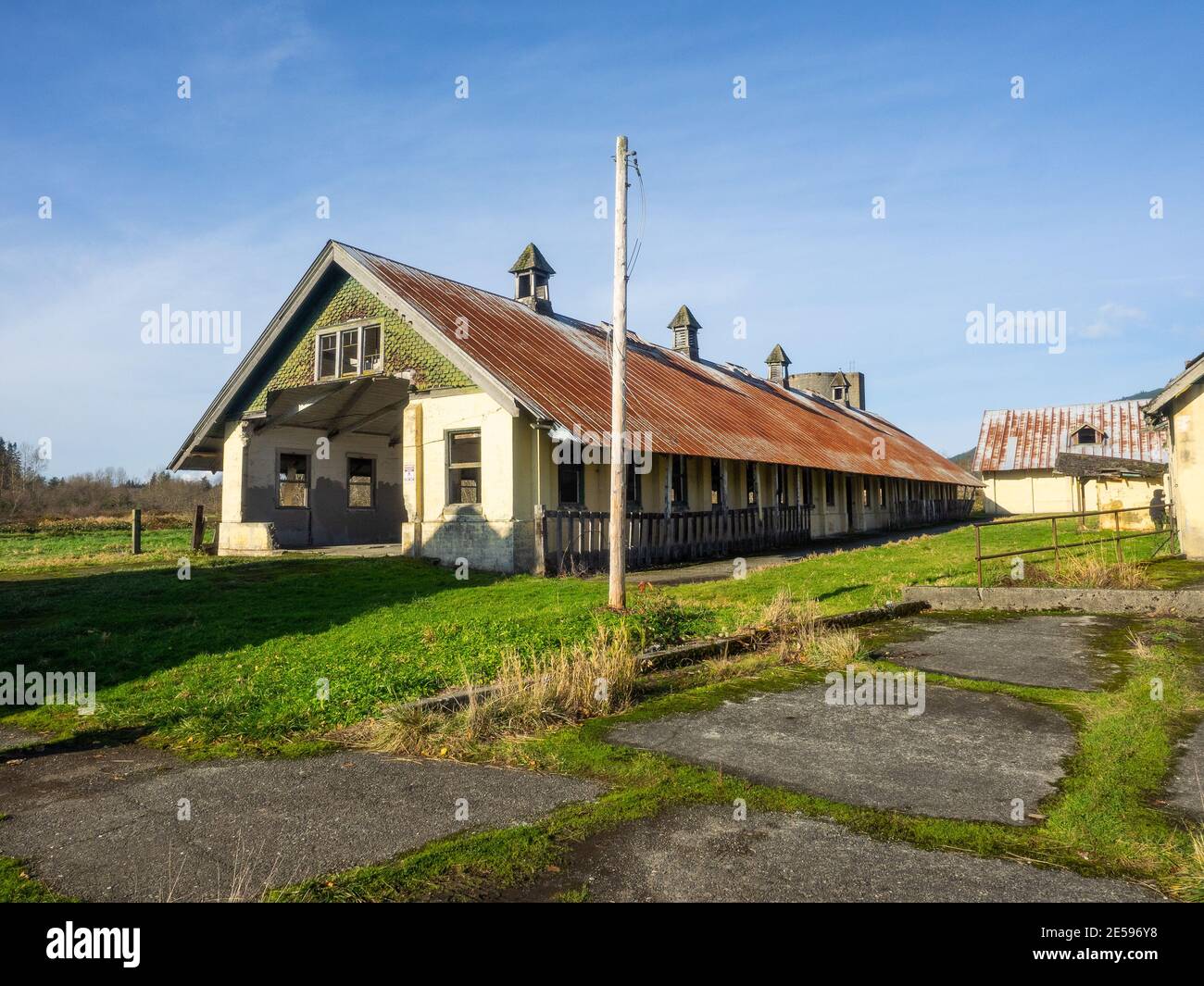 Northern State Hospital ist ein historischer Krankenhauscampus in Sedro-Woolley, Washington. Es ist im National Register of Historic Places aufgeführt. Stockfoto