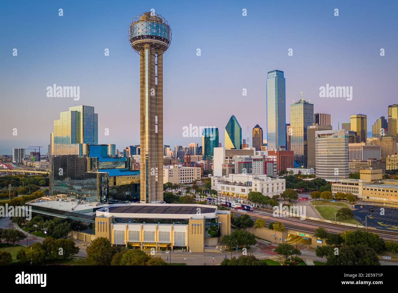 Dallas ist die neunte bevölkerungsreichste Stadt in den Vereinigten Staaten von Amerika und die drittgrößte Stadt im Bundesstaat Texas. Stockfoto