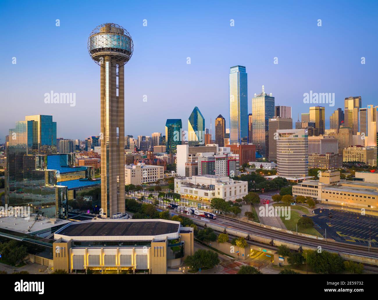 Dallas ist die neunte bevölkerungsreichste Stadt in den Vereinigten Staaten von Amerika und die drittgrößte Stadt im Bundesstaat Texas. Stockfoto