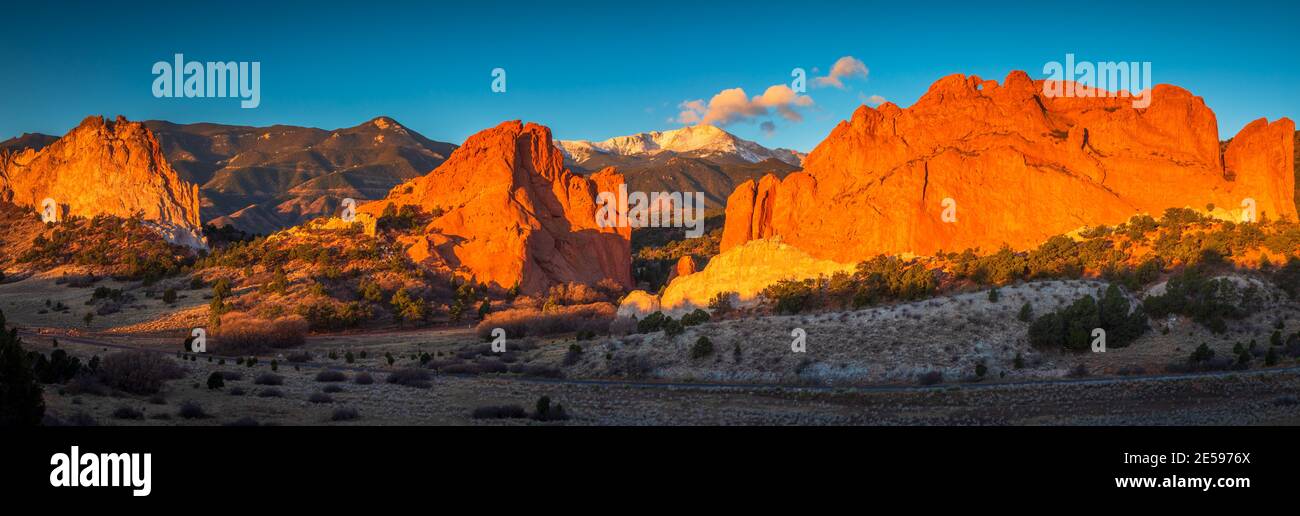 Garden of the Gods ist ein öffentlicher Park in Colorado Springs, Colorado, USA. Stockfoto