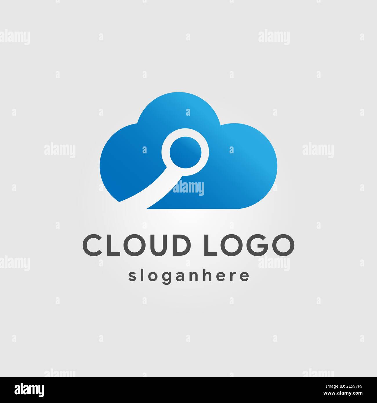 Cloud Tech Logo Design Vektor-Design Stock Vektor