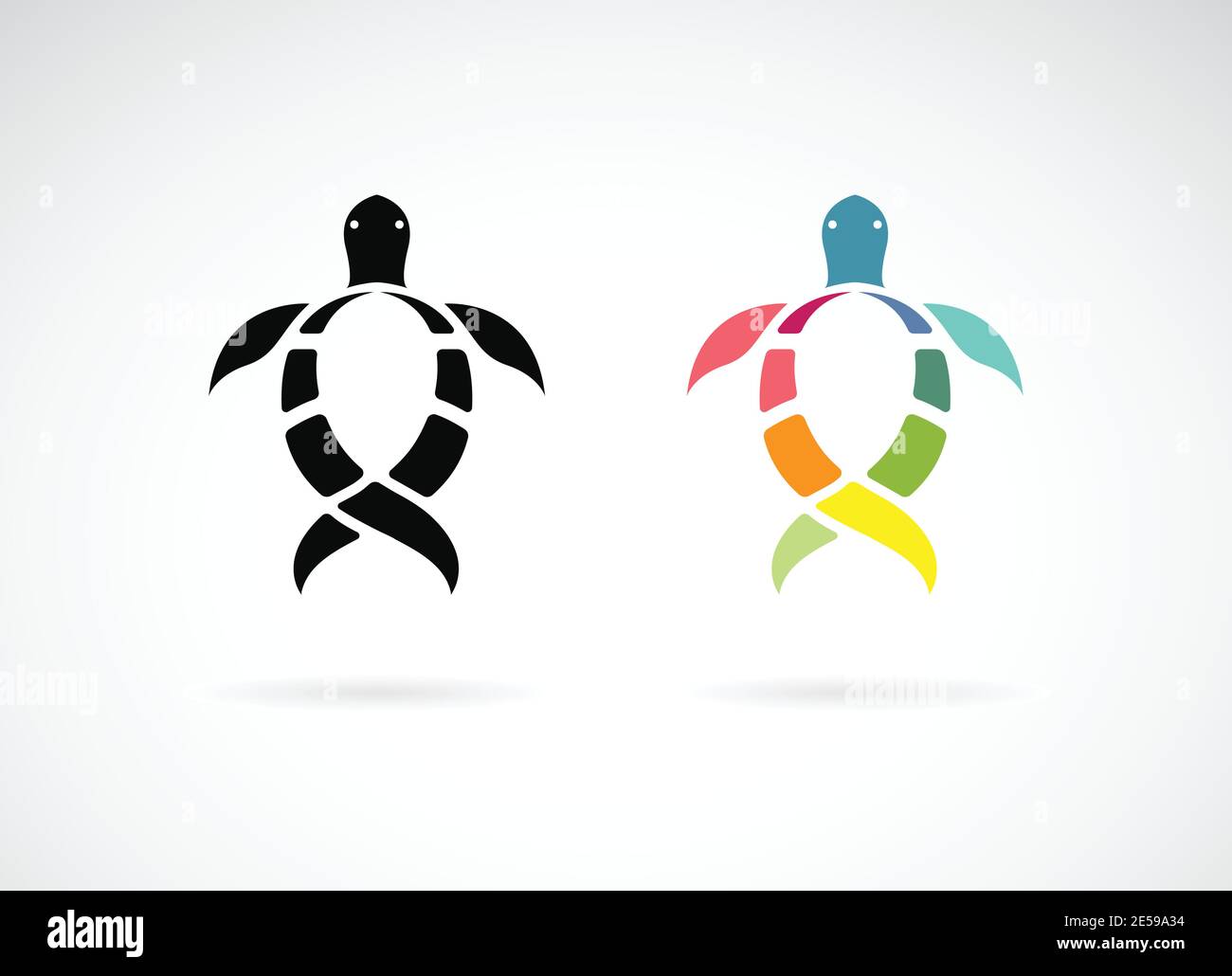 Vektor von Schildkröte Design auf weißem Hintergrund. Wilde Tiere. Unterwasser Tier. Schildkröten Symbol oder Logo. Leicht editierbare Vektorgrafik mit Ebenen. Stock Vektor