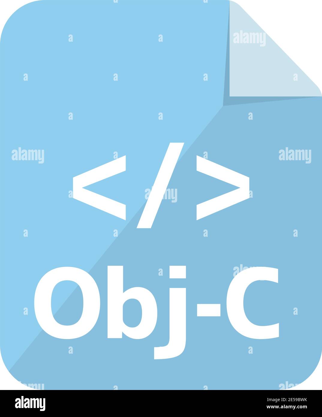 Objective-C Icon - Illustration der wichtigsten Programmiersprachen-Vektorsymbole ( Farbversion ) Stock Vektor