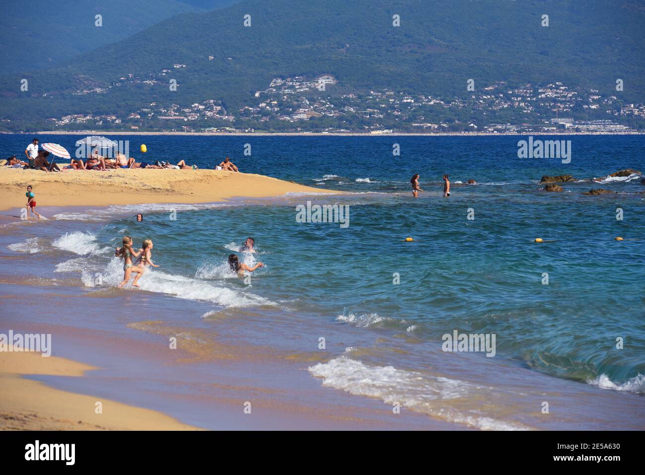 Strand Saint Francois im Zentrum der Stadt, Frankreich, Korsika, Ajaccio Stockfoto