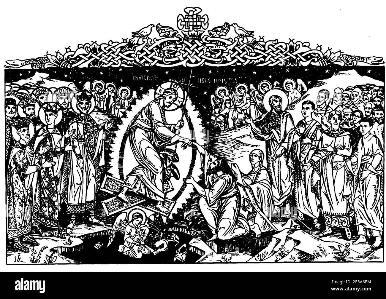 orthodoxe Buchheader aus dem Evangelium Stockfoto