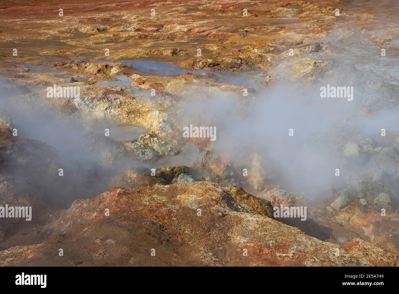 Geothermie Gunnuhver, Island, Reykjanes Peninsula, Grindavik Stockfoto