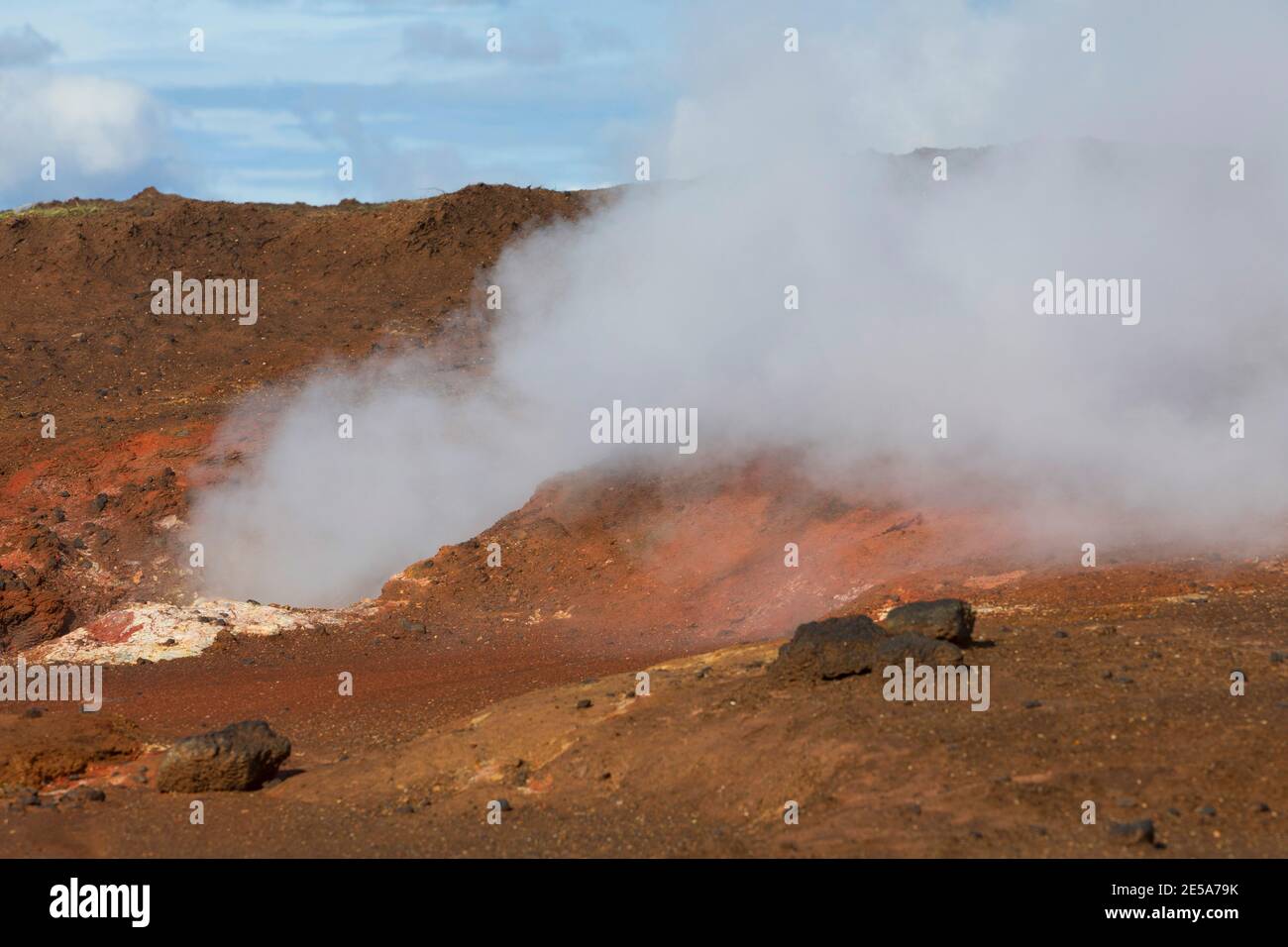 Geothermie Gunnuhver, Island, Reykjanes Peninsula, Grindavik Stockfoto