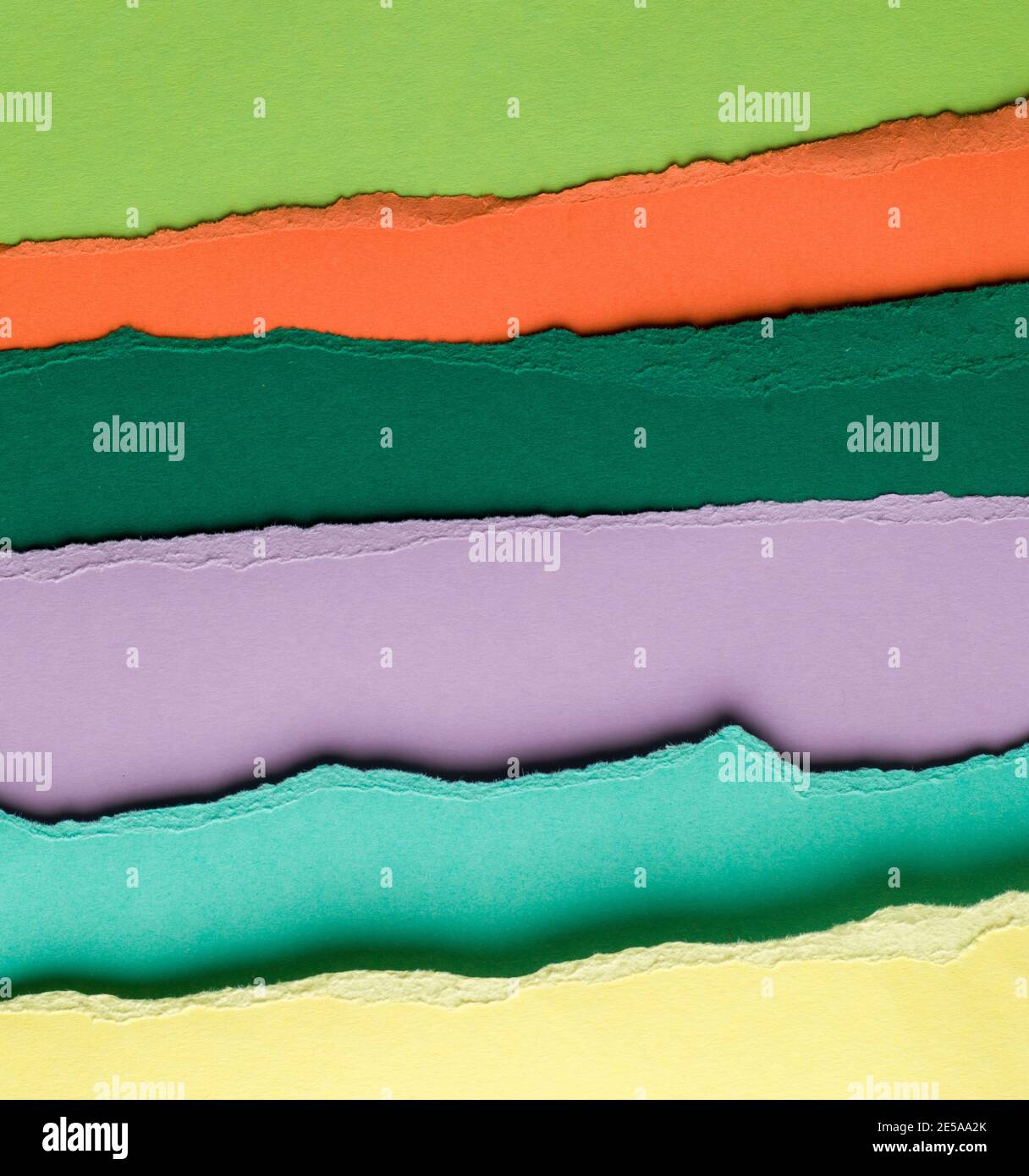 Mehrfarbiges Design-Element für zerrissenes Papier Stockfoto