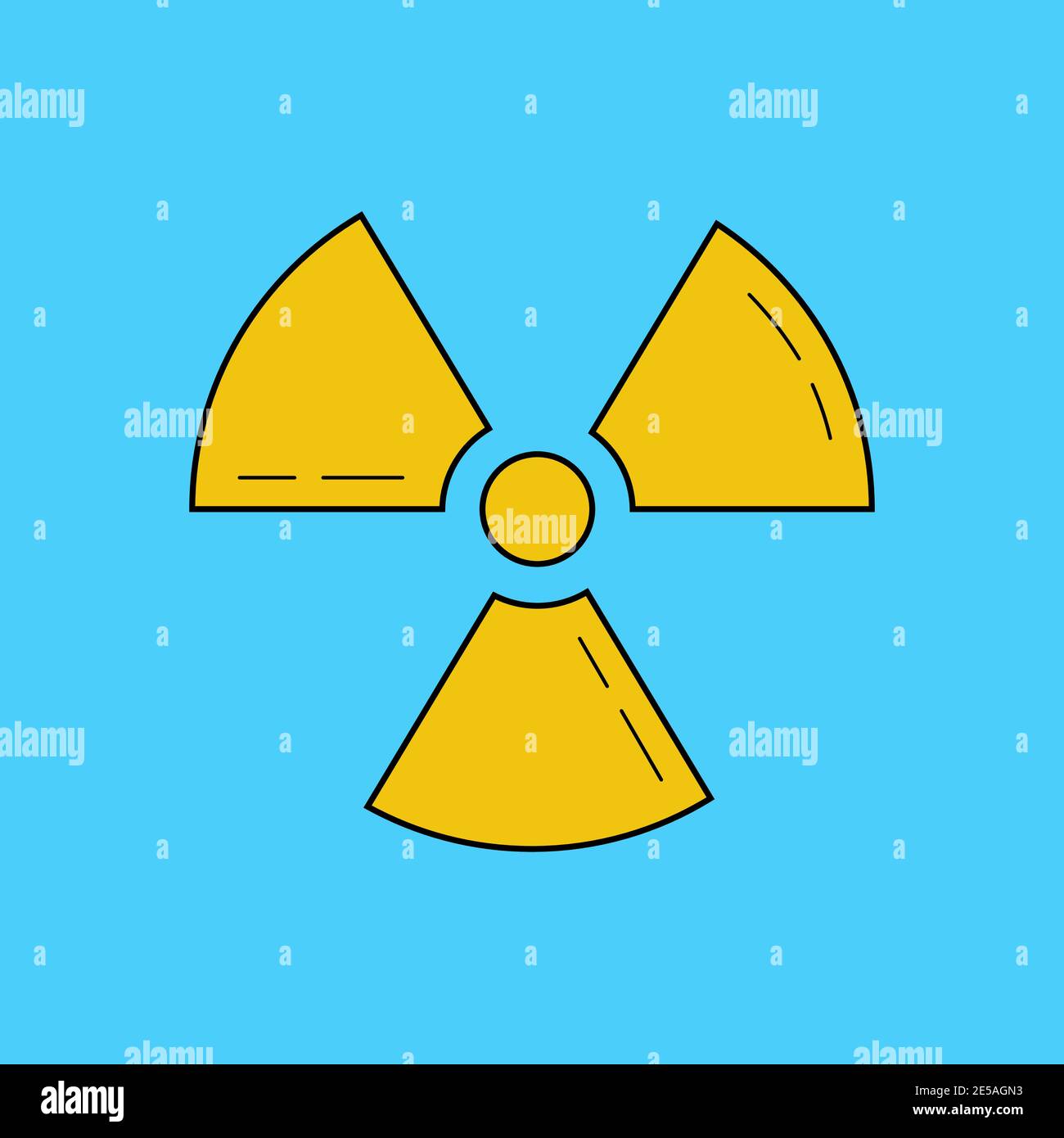 Radioaktive Zone, Vektorzeichen oder Symbol. Radioaktivität. Gefährlich Stock Vektor