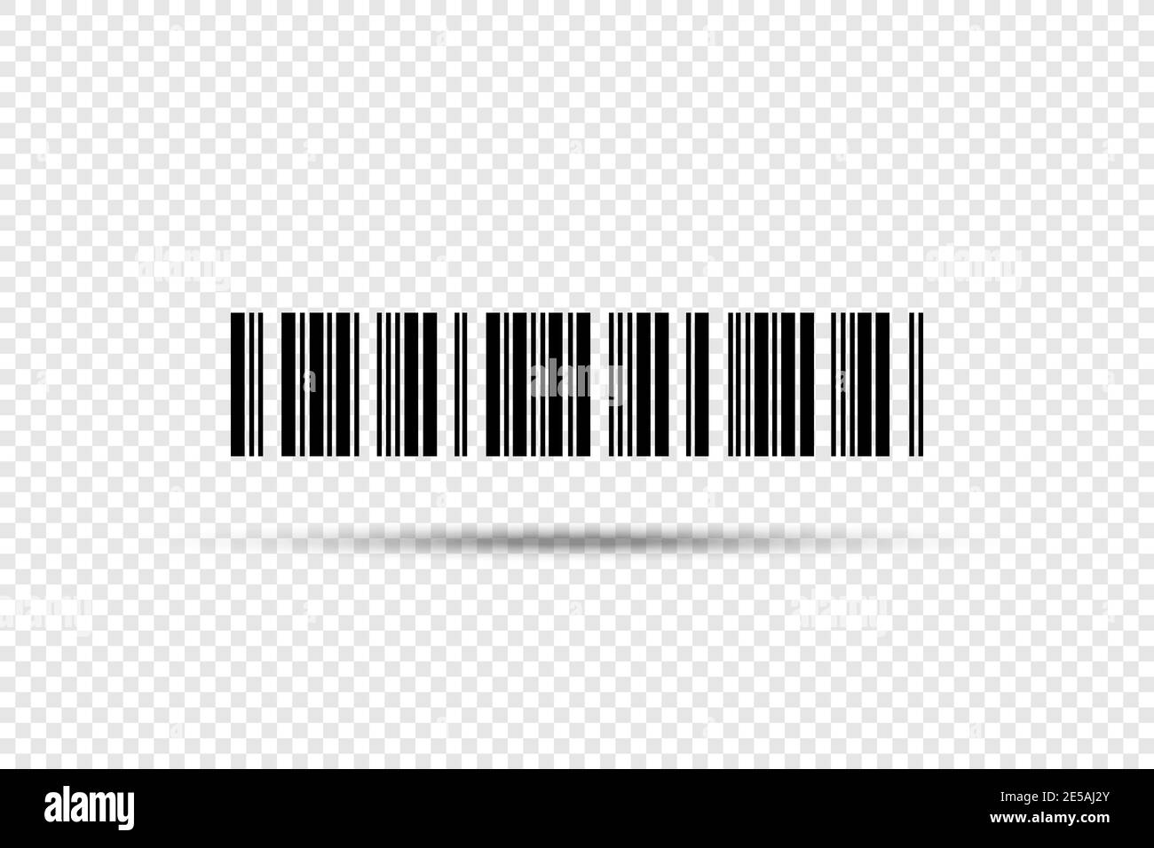 Barcode - Vektorsymbol. Barcode auf transparentem Hintergrund Stock Vektor