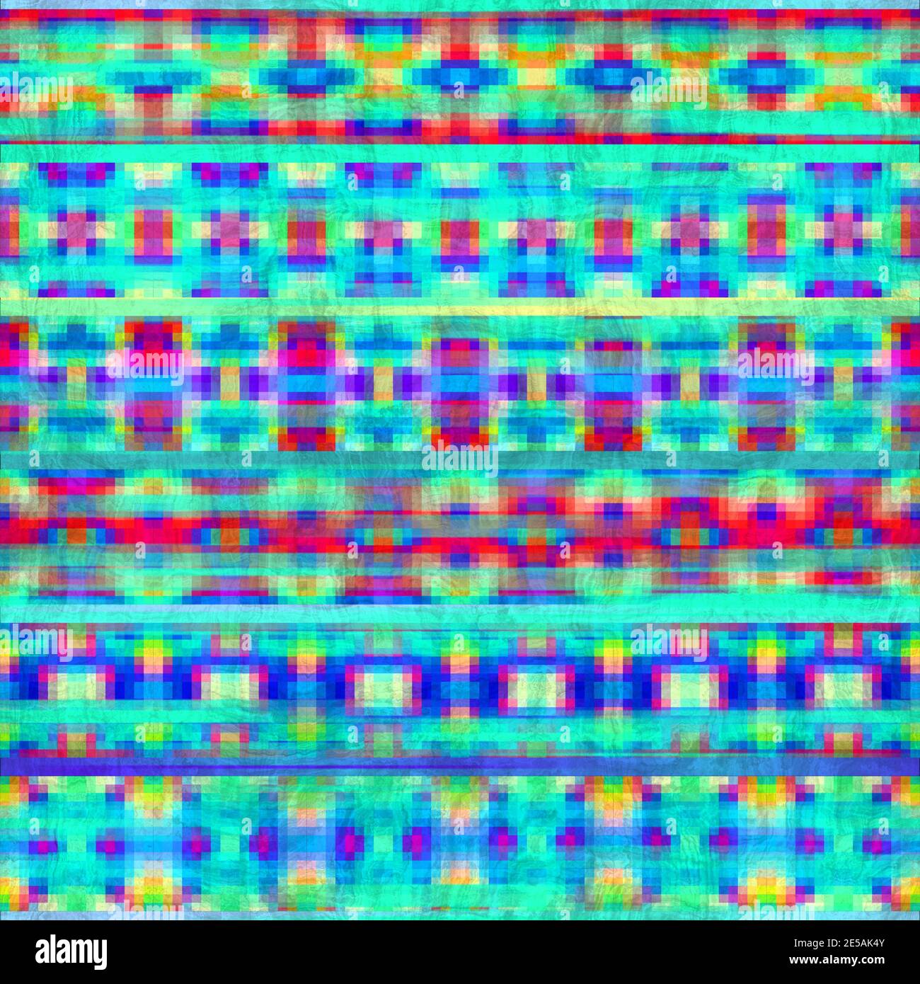 Nahtloser Kelim-Teppich Mit Quadratischen Pixelmustern Stockfoto