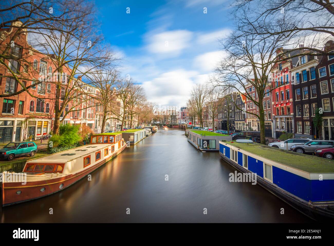 Amsterdam, Niederlande historische Kanäle und Stadtbild. Stockfoto