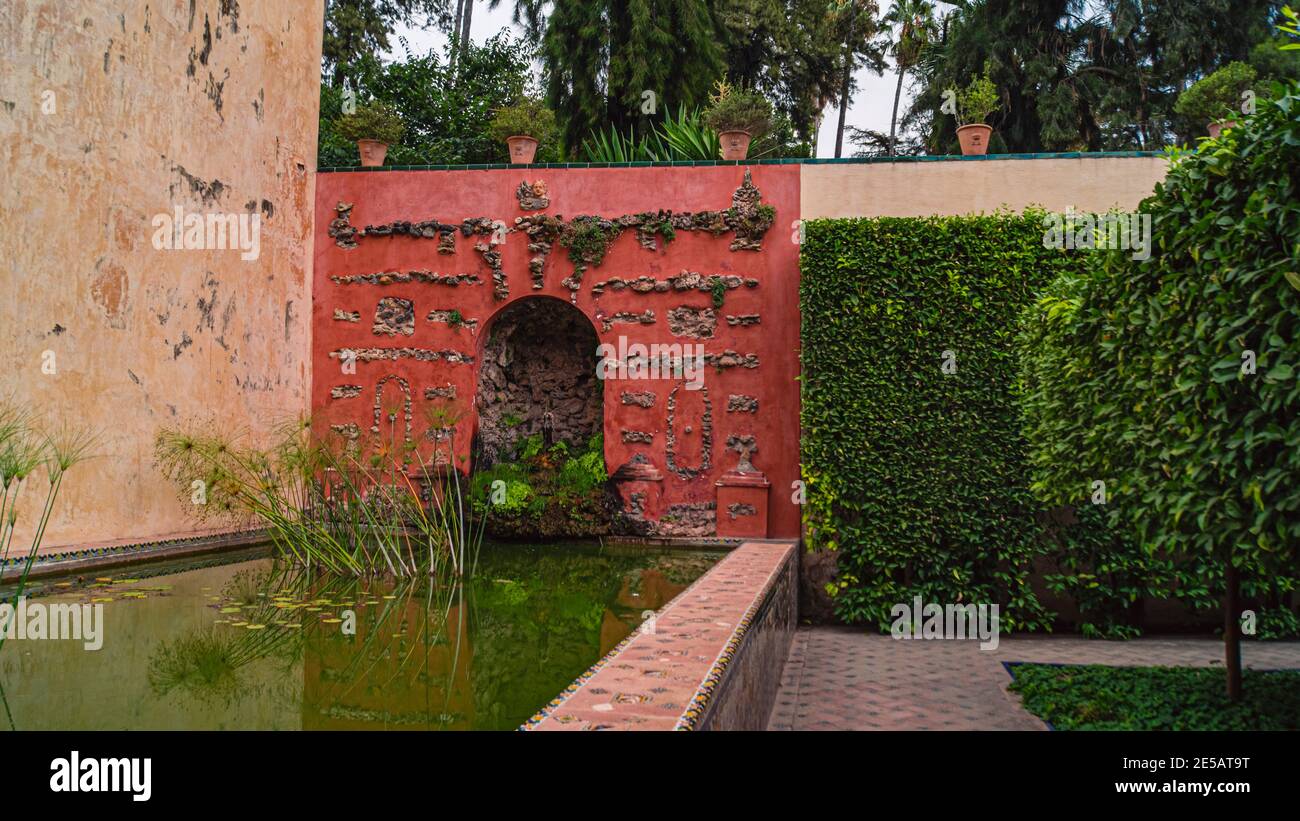 Die weitläufigen Gärten des Royal Alcazar Stockfoto