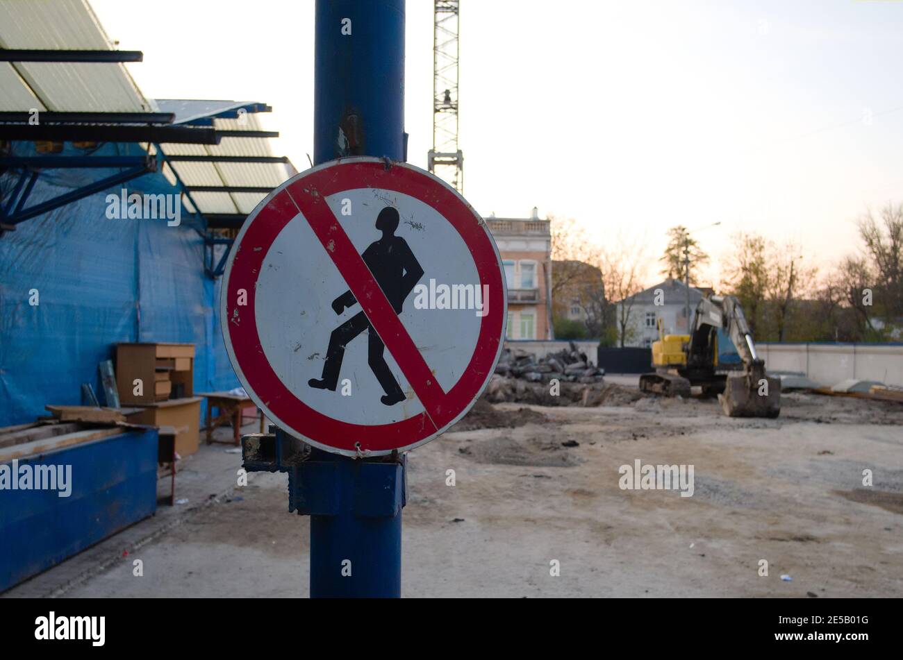 Der Eintritt In Die Baustelle Ist Verboten Stockfotos Und Bilder Kaufen Alamy