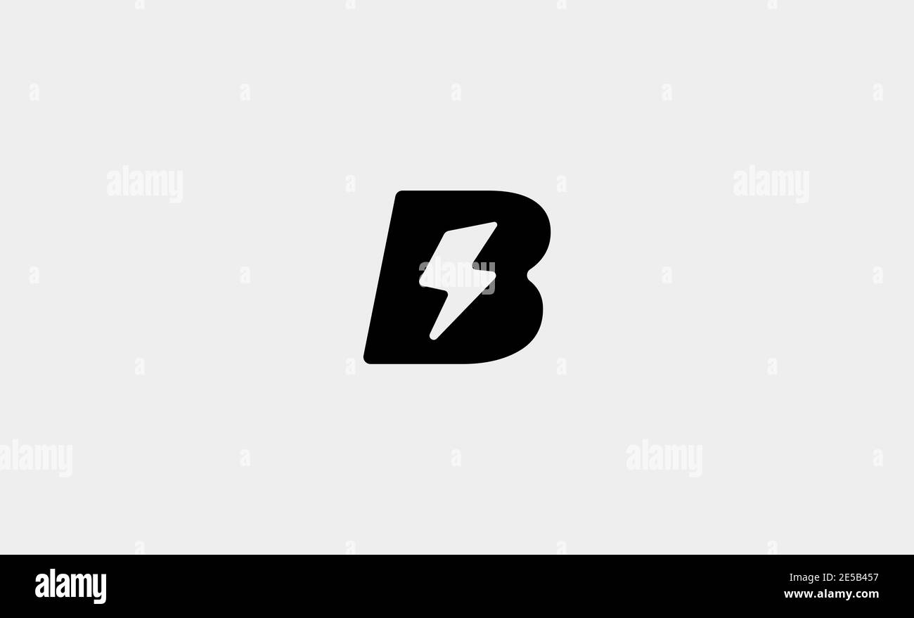 Buchstabe B Bolt Logo Vektor-Design-Symbol Illustration Stockfoto