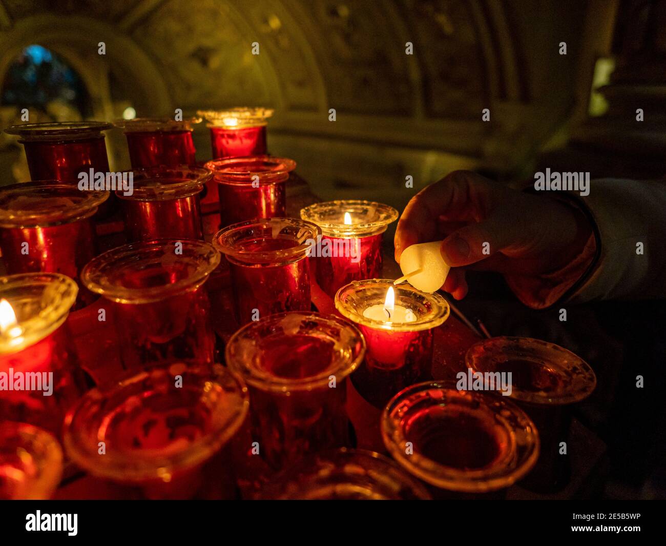 Religiöse Kerzen Stockfoto