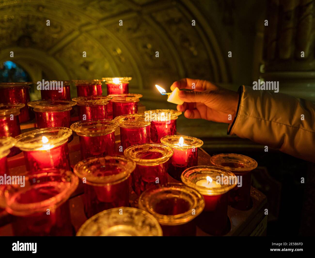 Religiöse Kerzen Stockfoto