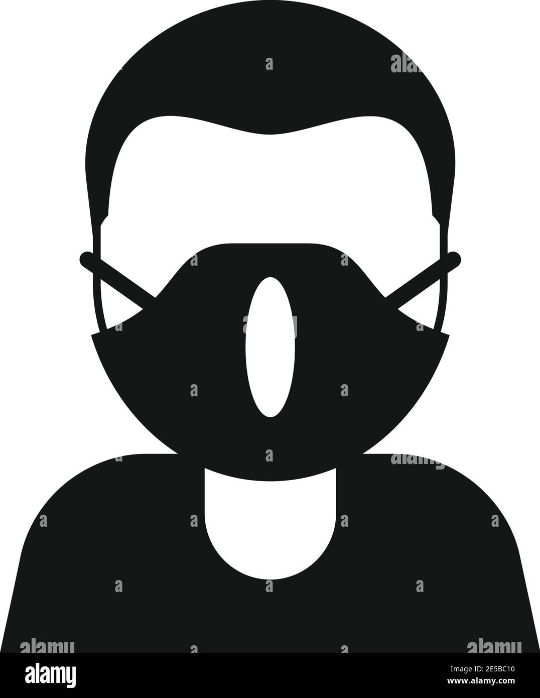 Afro amerikanische Kindermaske Symbol, einfachen Stil Stock Vektor