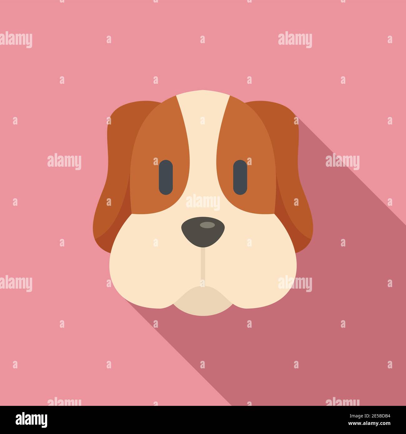 Hund Kopf Symbol, flachen Stil Stock Vektor