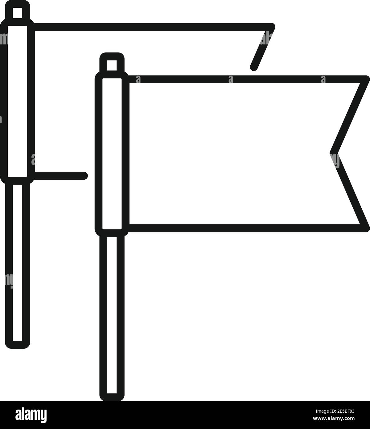 Symbol für Hunde-Training-Flaggen, Umrissstil Stock Vektor