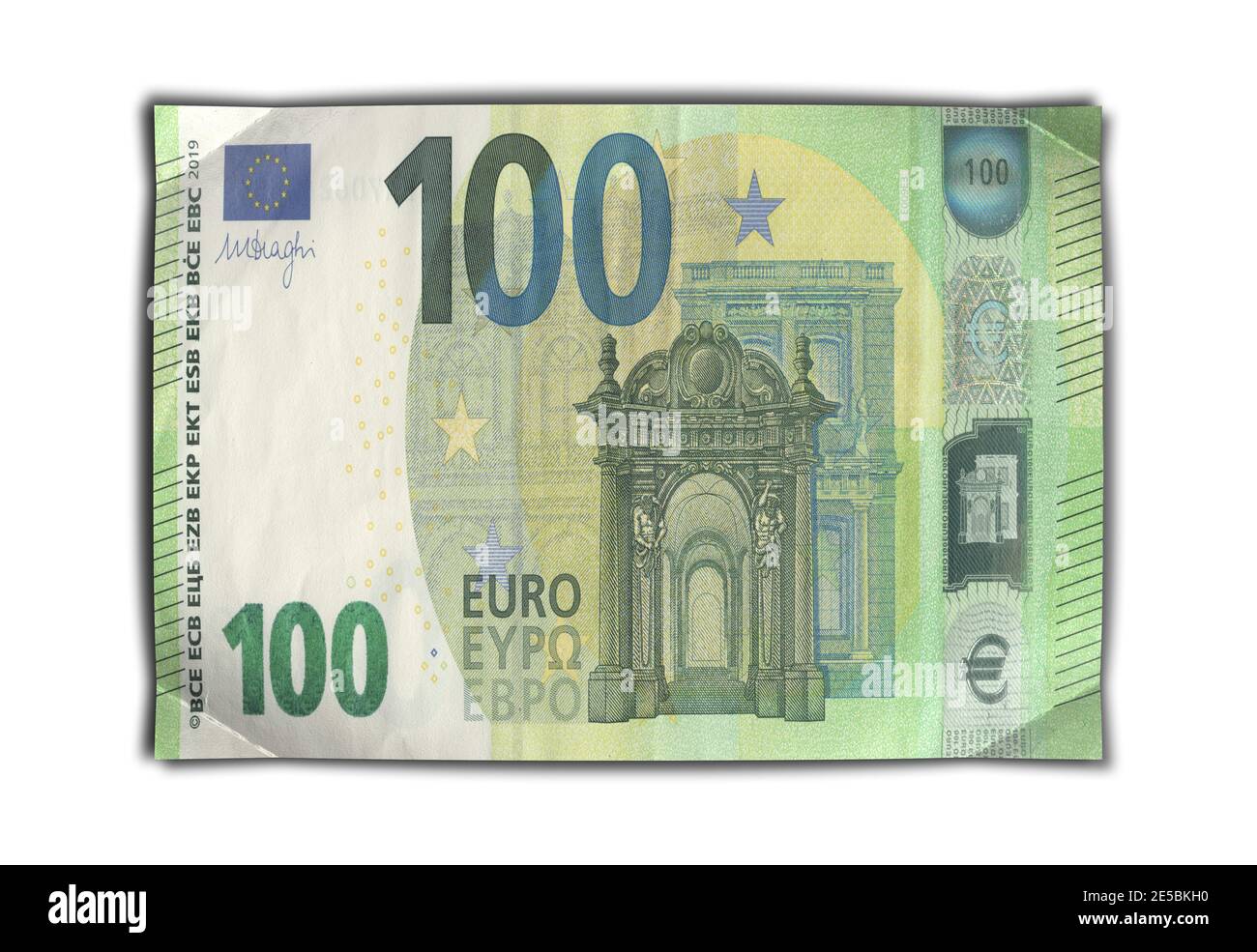 Fan von Papiergeld, 100 Euro Banknoten. Gut aus Foto Europa, Deutschland, Währung der Europäischen Union, Ausschnitt, Euro-Symbol Stockfoto