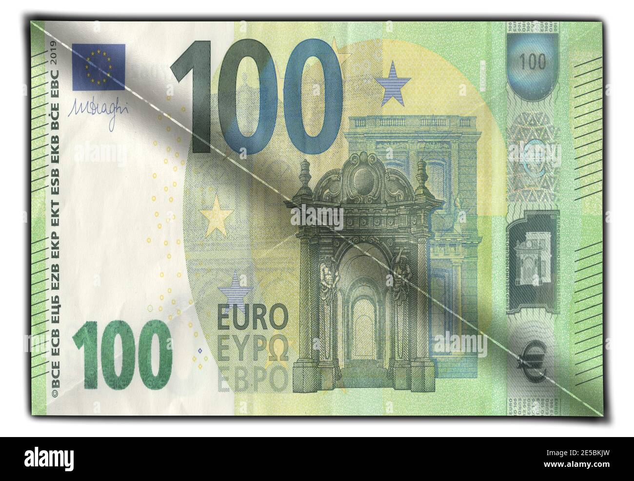 Fan von Papiergeld, 100 Euro Banknoten. Gut aus Foto Europa, Deutschland, Währung der Europäischen Union, Ausschnitt, Euro-Symbol Stockfoto