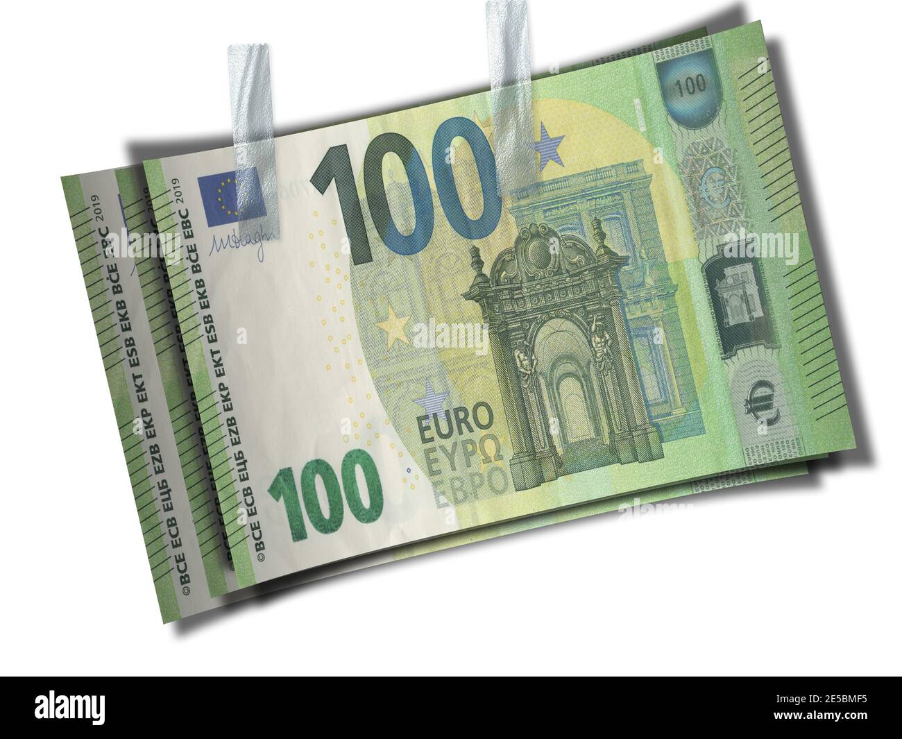 Fan von Papiergeld, 100 Euro Banknoten. Gut aus Foto Europa, Deutschland, Währung der Europäischen Union, Ausschnitt, Euro-Symbol Stockfoto