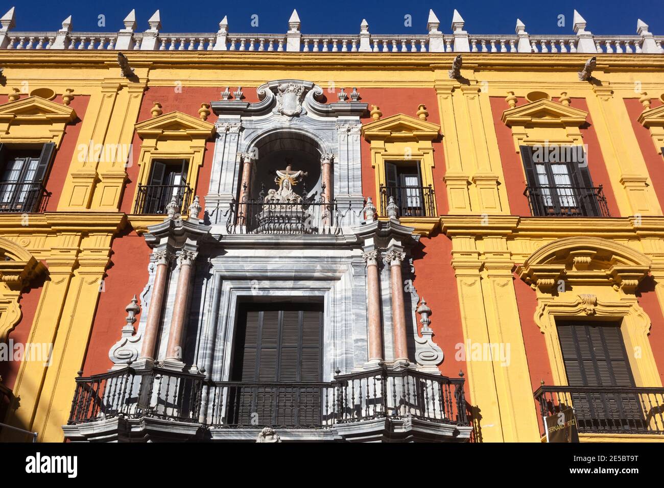 Bischofspalast, Altstadt von Malaga, Spanien Stockfoto
