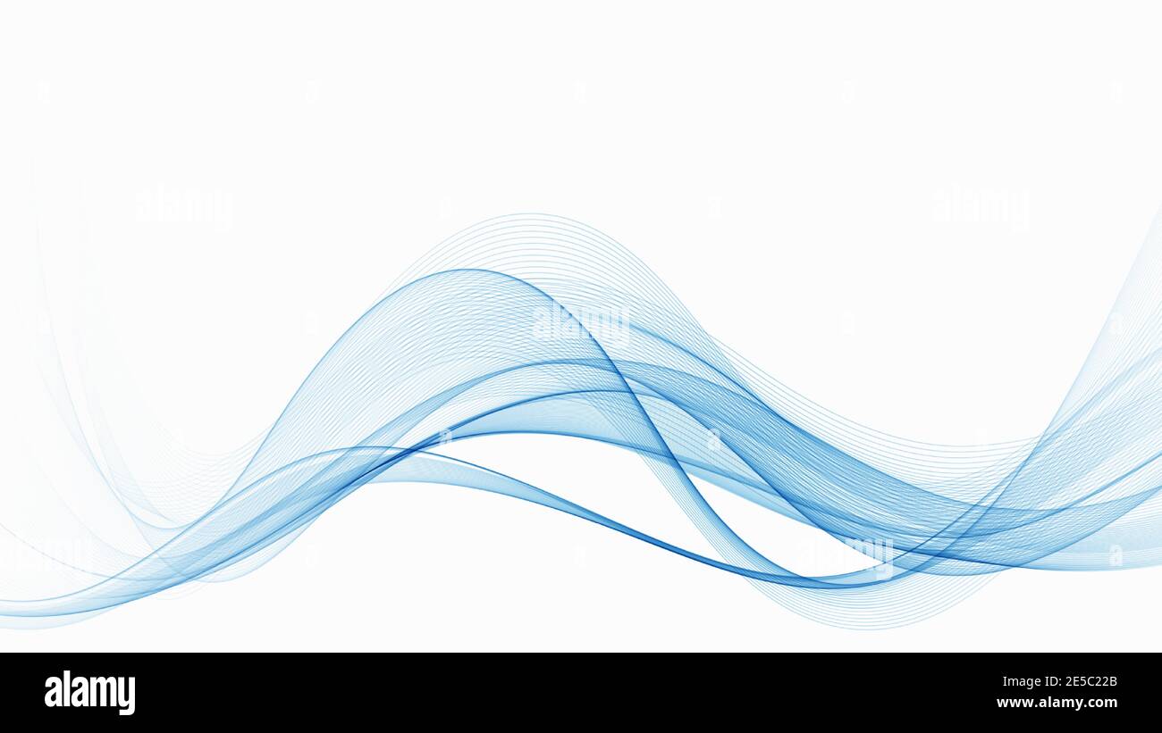Blau moderne abstrakte Linien Swoosh Zertifikat Geschwindigkeit glatte Welle Grenze Hintergrund. Vektorgrafik Stock Vektor