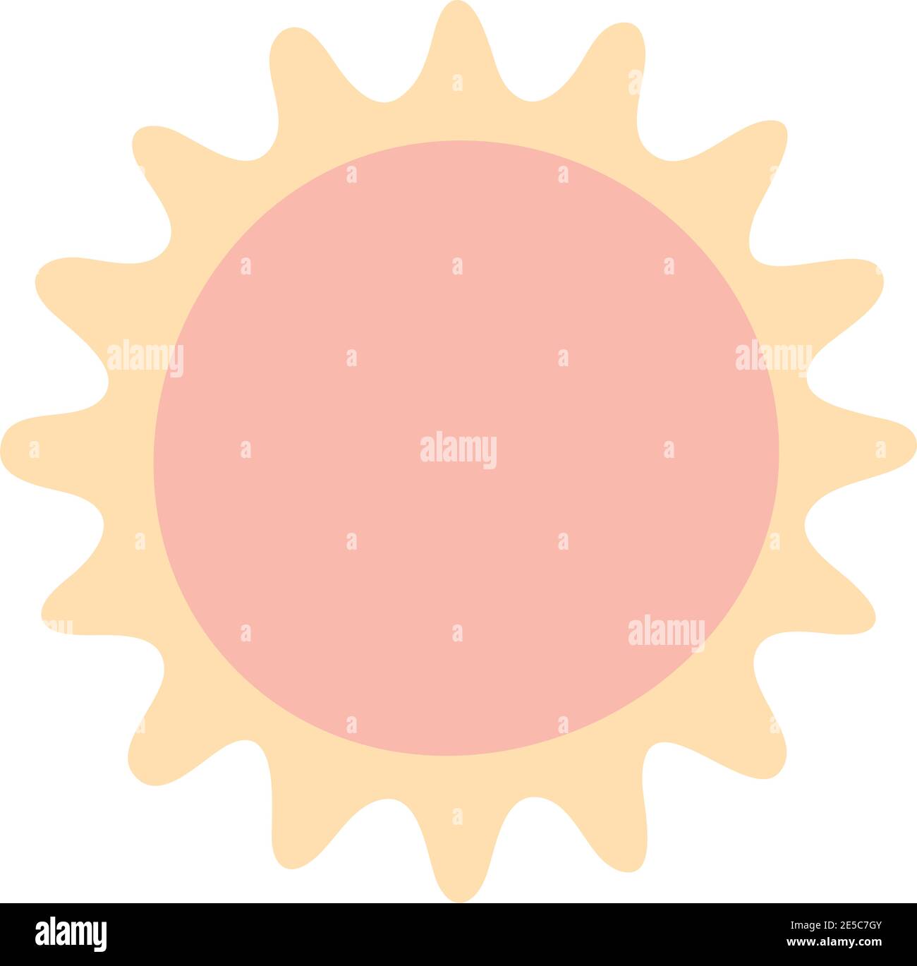 Niedliche Sonne auf weißem Hintergrund Stock Vektor Niedliche Sonne auf weißem Hintergrund Stock Vektor