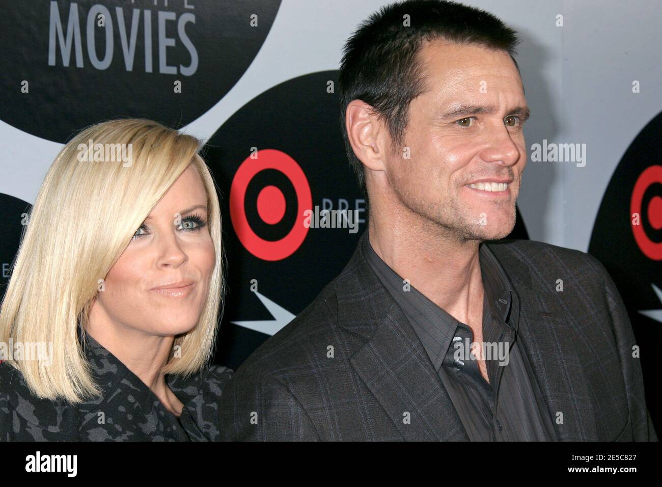 Jim Carrey und Freundin Jenny McCarthy besuchen The Target Presents AFI Night bei den Filmen im Arclight Theater in Hollywood, Los Angeles, CA, USA am 1. Oktober 2008. Foto von Baxter/ABACAPRESS.COM Stockfoto