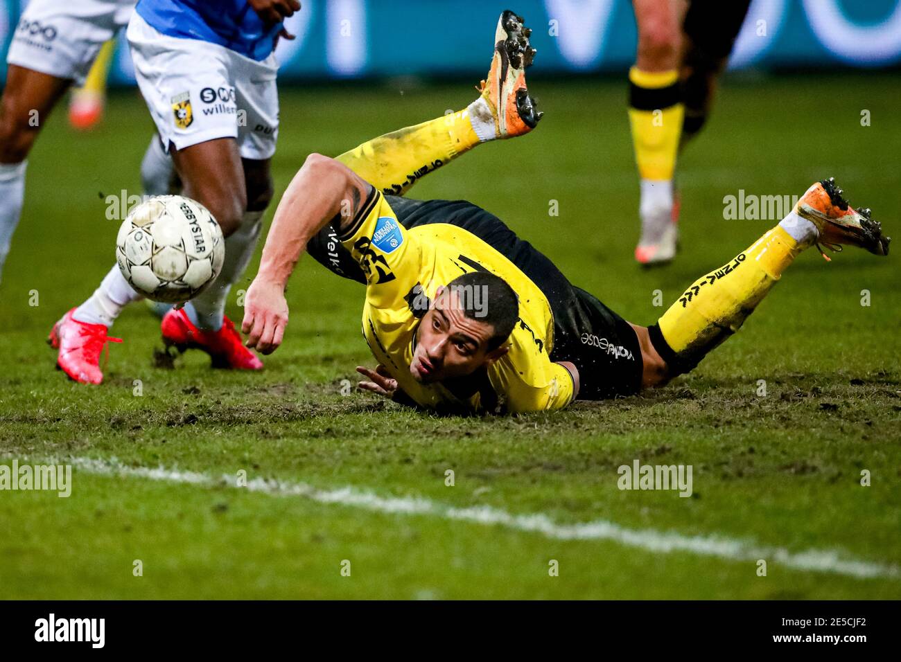 VENLO, NIEDERLANDE - JANUAR 27: Georgios Giakoumakis von VVV Venlo während des niederländischen Eredivisie-Spiels zwischen VVV Venlo und Vitesse in De Koel am Janua Stockfoto