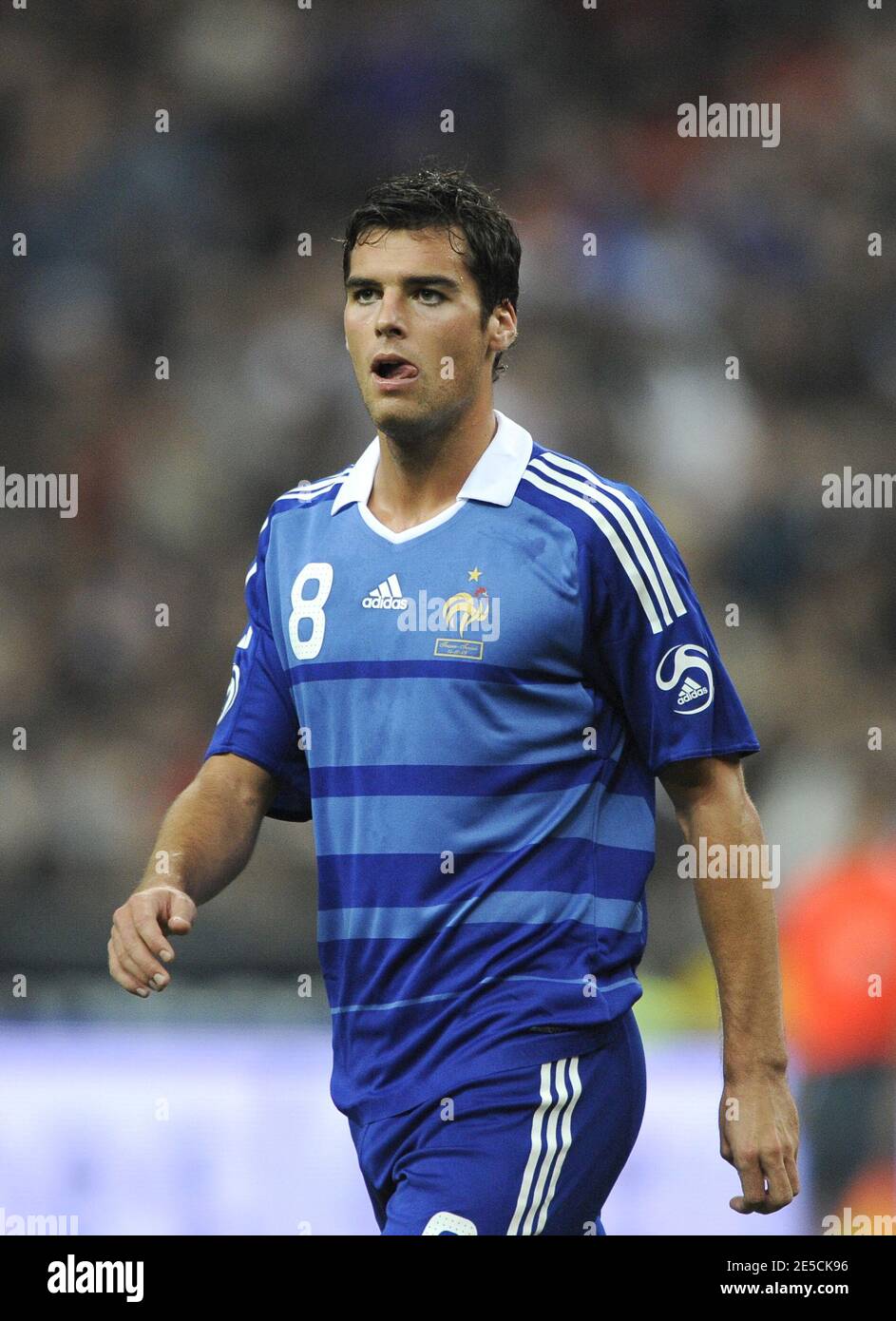 Frankreichs Yoann Gourcuff beim internationalen Freundschaftsspiel Frankreich gegen Tunesien am 14. Oktober 2008 in St-Denis, Frankreich, gewann Frankreich 3:1. Foto von Willis Parker/Cameleon/ABACAPRESS.COM Stockfoto