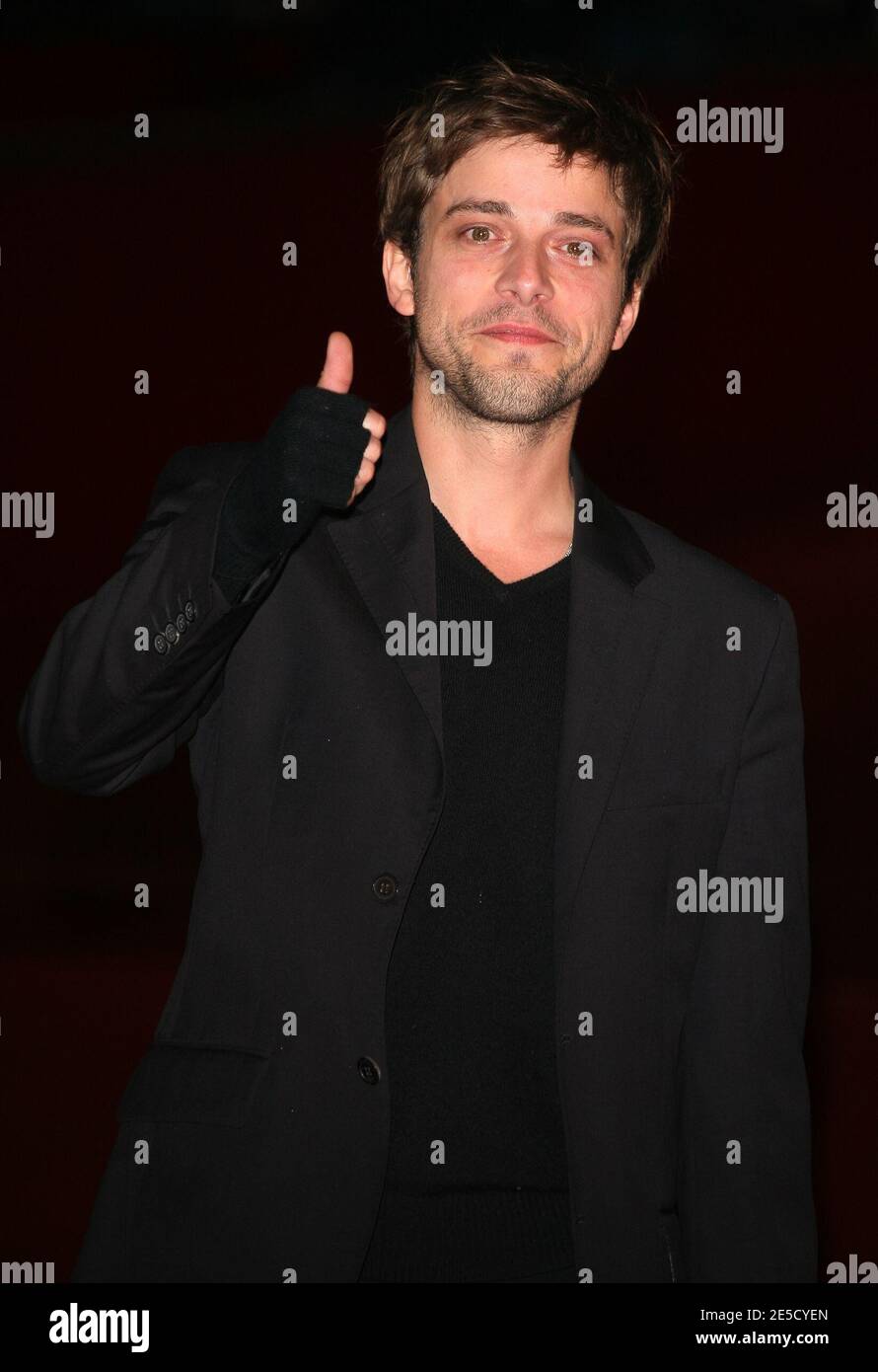 Julien Baumgartner kommt am 28. Oktober 2008 auf rotem Teppich zur Vorführung von Le Plaisir De Chanter im Rahmen des 3. 'Rome Film Festival' in Rom, Italien. Foto von Denis Guignebourg/ABACAPRESS.COM Stockfoto