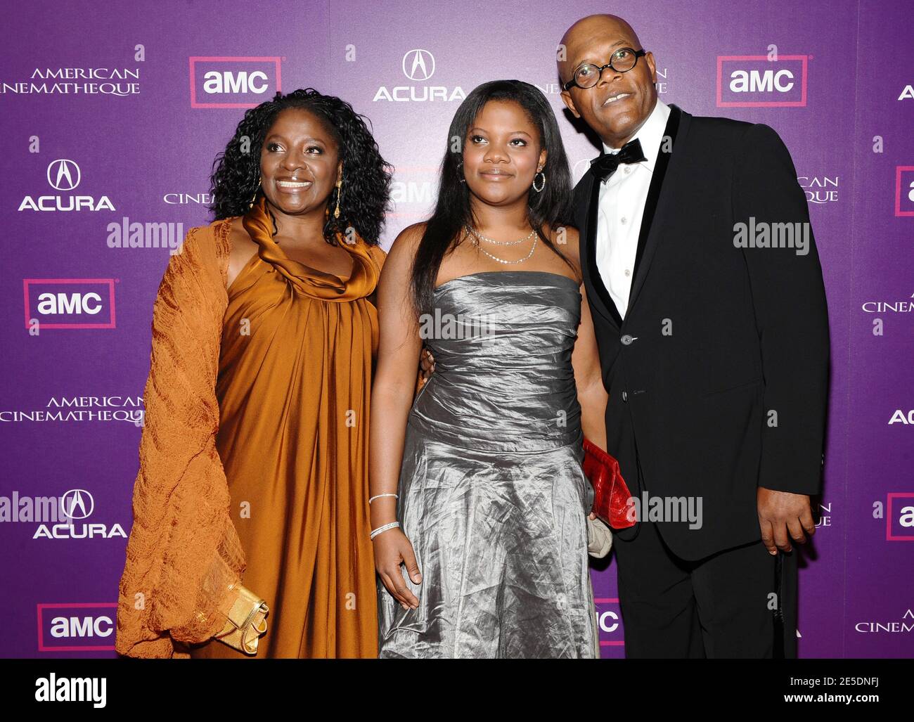 Samuel L. Jackson mit Frau Latanya Richardson und Tochter Zoe Jackson bei den 23. Annual American Cinematheque Awards, in Los Angeles, CA, USA am 1. Dezember 2008. Foto von Lionel Hahn/ABACAUSA.COM Stockfoto