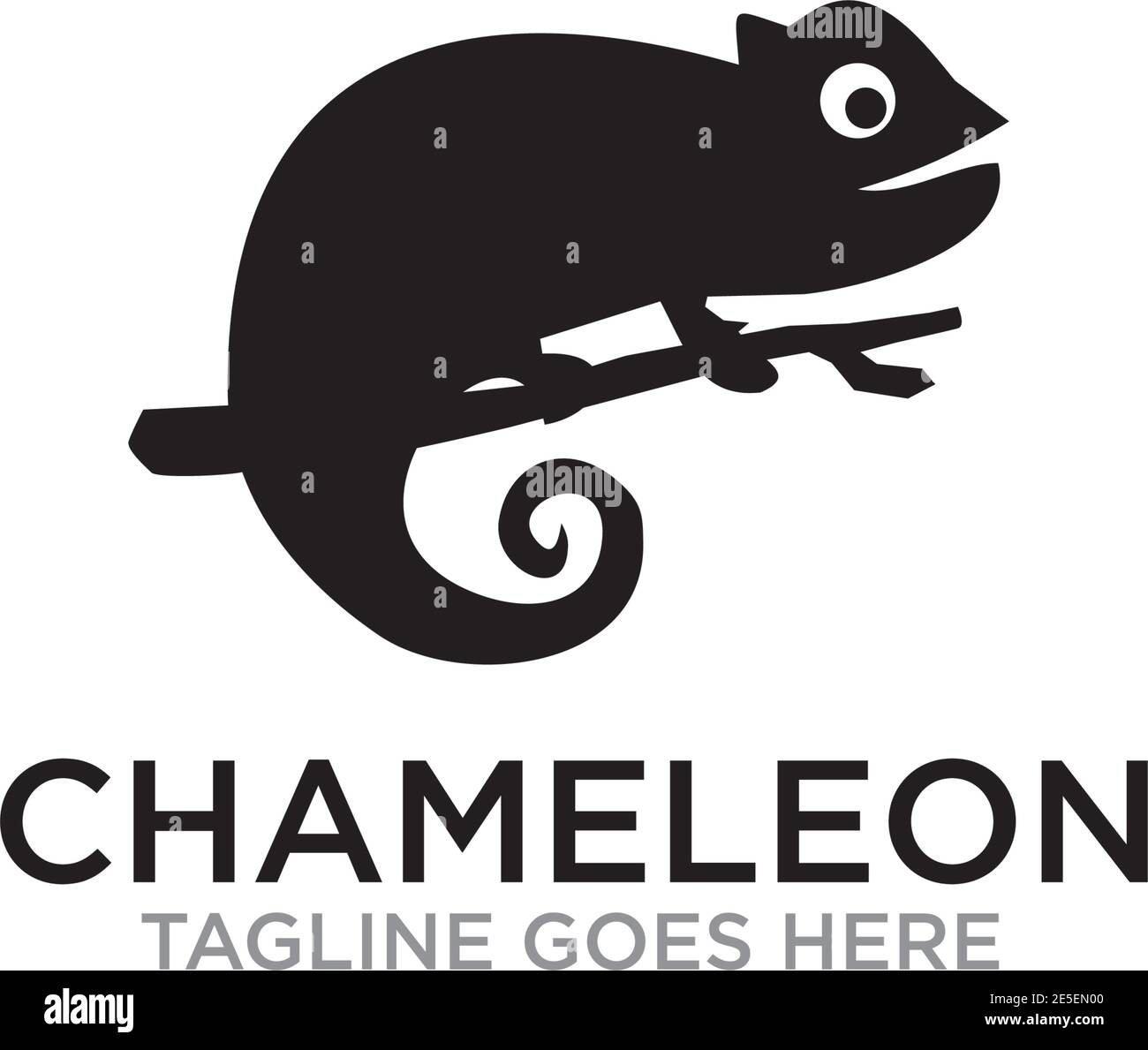 Chameleon Tier Logo Design Vektor Vorlage Stock Vektor