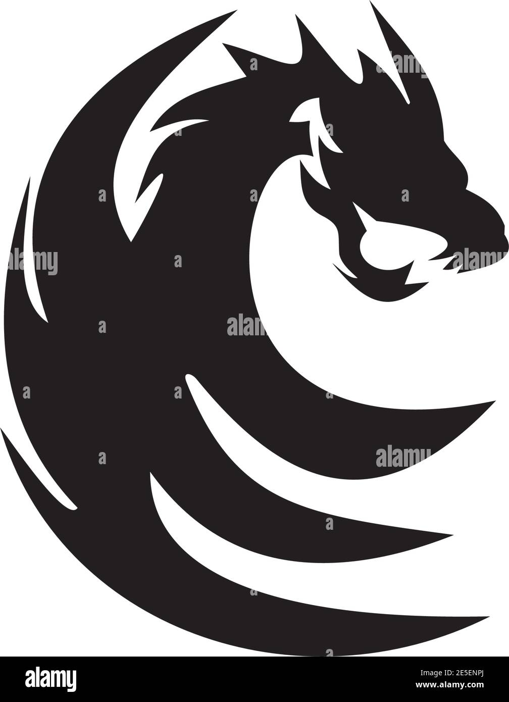 Dragon Monster Logo Design Vektor Vorlage Stock Vektor