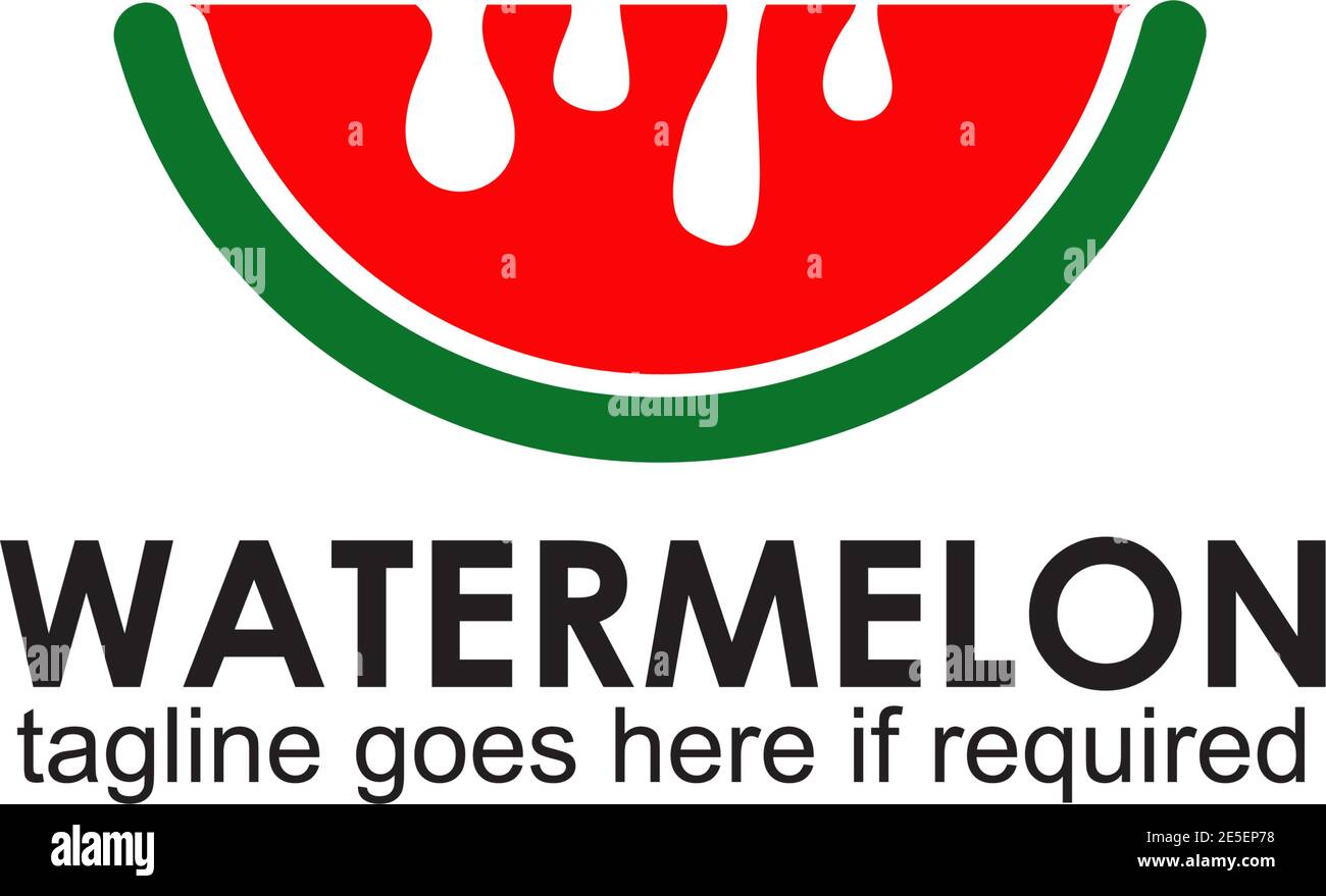 Wassermelone Obst Logo Design Vektor Vorlage Stock Vektor